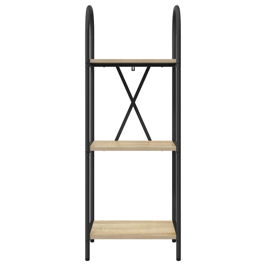 Könyvespolc 3 szintes 40 x 30 x 109 cm Szerelt fa Sonoma tölgy