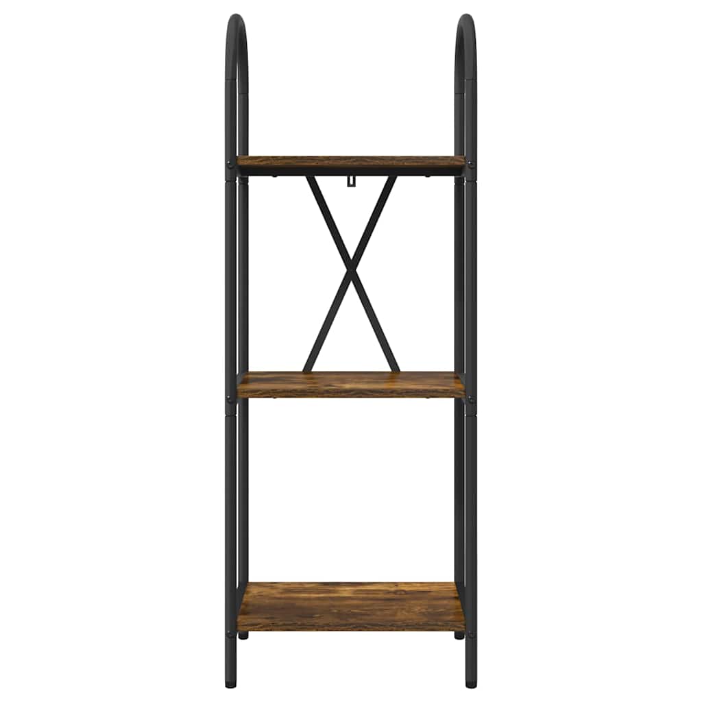 Könyvespolc 3 szintes 40 x 30 x 109 cm Szerelt fa Füstölt tölgy