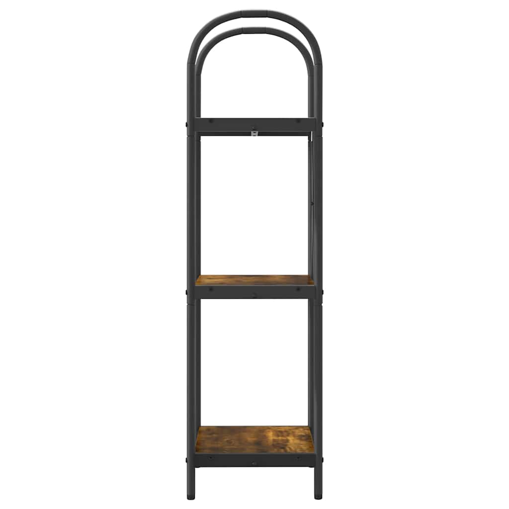 Könyvespolc 3 szintes 40 x 30 x 109 cm Szerelt fa Füstölt tölgy
