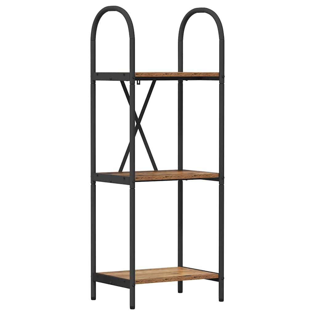 Könyvespolc 3 szintes 40 x 30 x 109 cm Szerelt fa Öreg fa