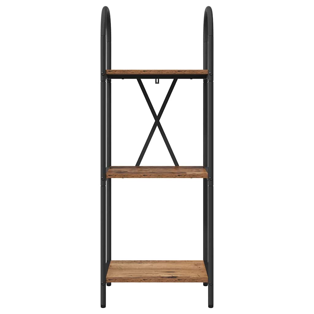 Könyvespolc 3 szintes 40 x 30 x 109 cm Szerelt fa Öreg fa