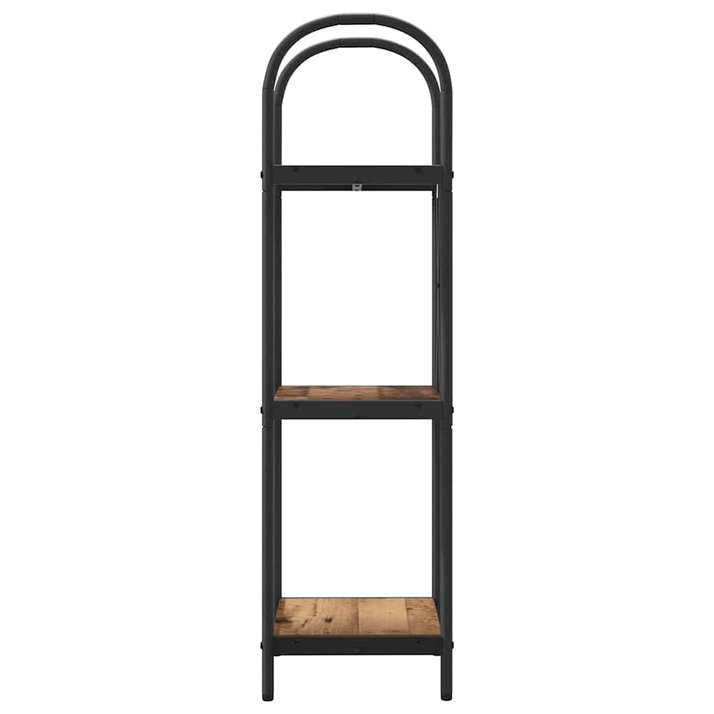 Könyvespolc 3 szintes 40 x 30 x 109 cm Szerelt fa Öreg fa