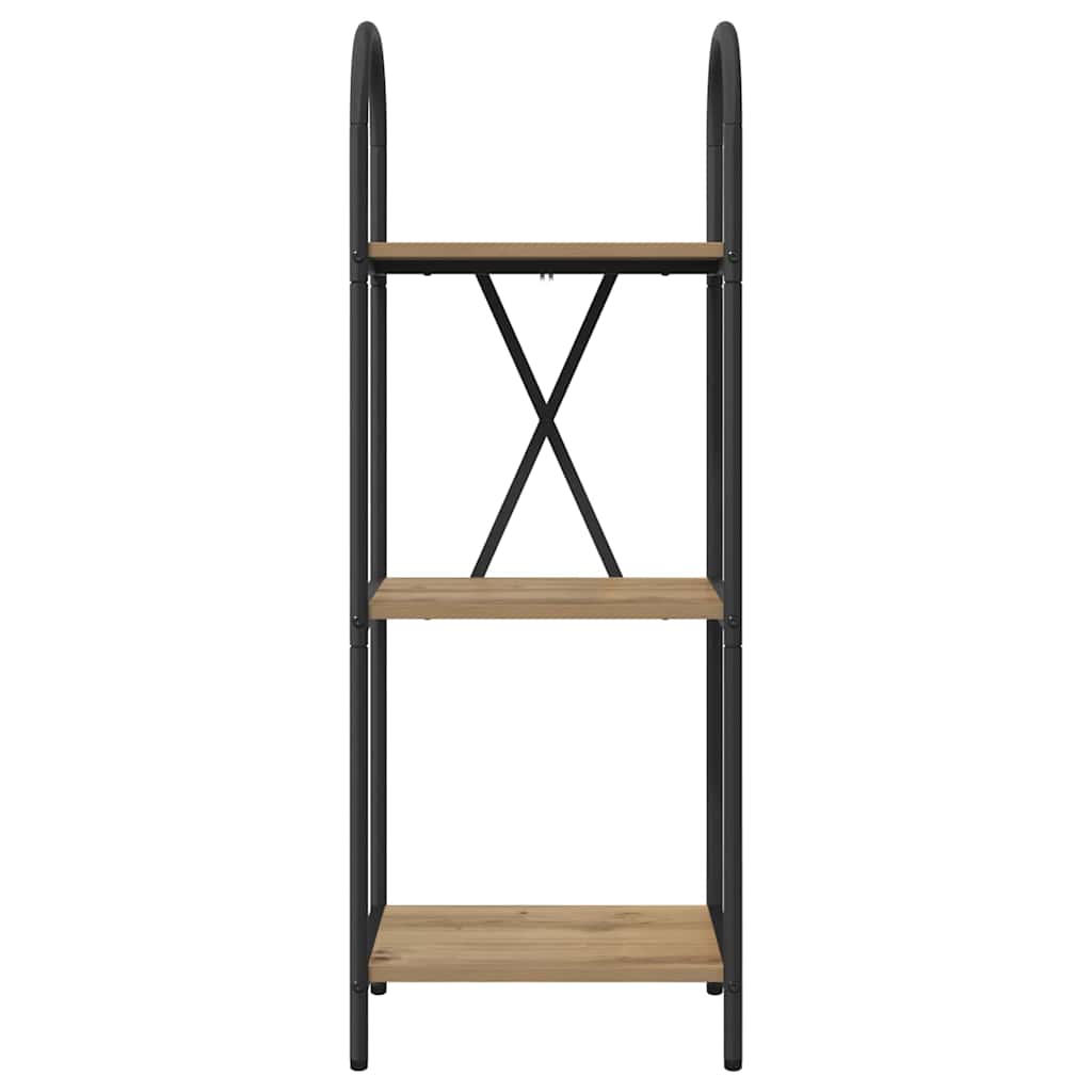 Könyvespolc 3 szintes 40 x 30 x 109 cm Szerelt fa Artisan tölgy