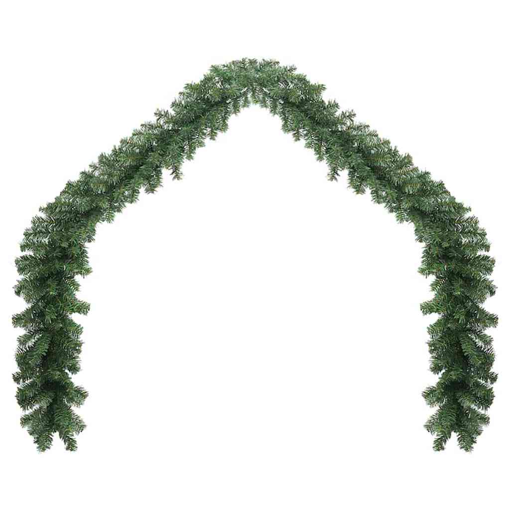 Karácsonyi girlanda 2 pcs Zöld 20 m PVC