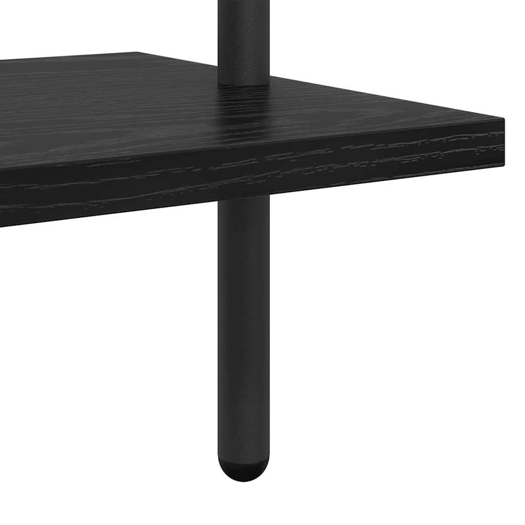 Könyvespolc Fekete tölgy 60 x 24 x 168 cm Faanyag