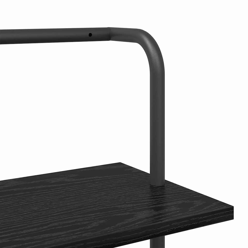 Könyvespolc Fekete tölgy 60 x 24 x 168 cm Faanyag
