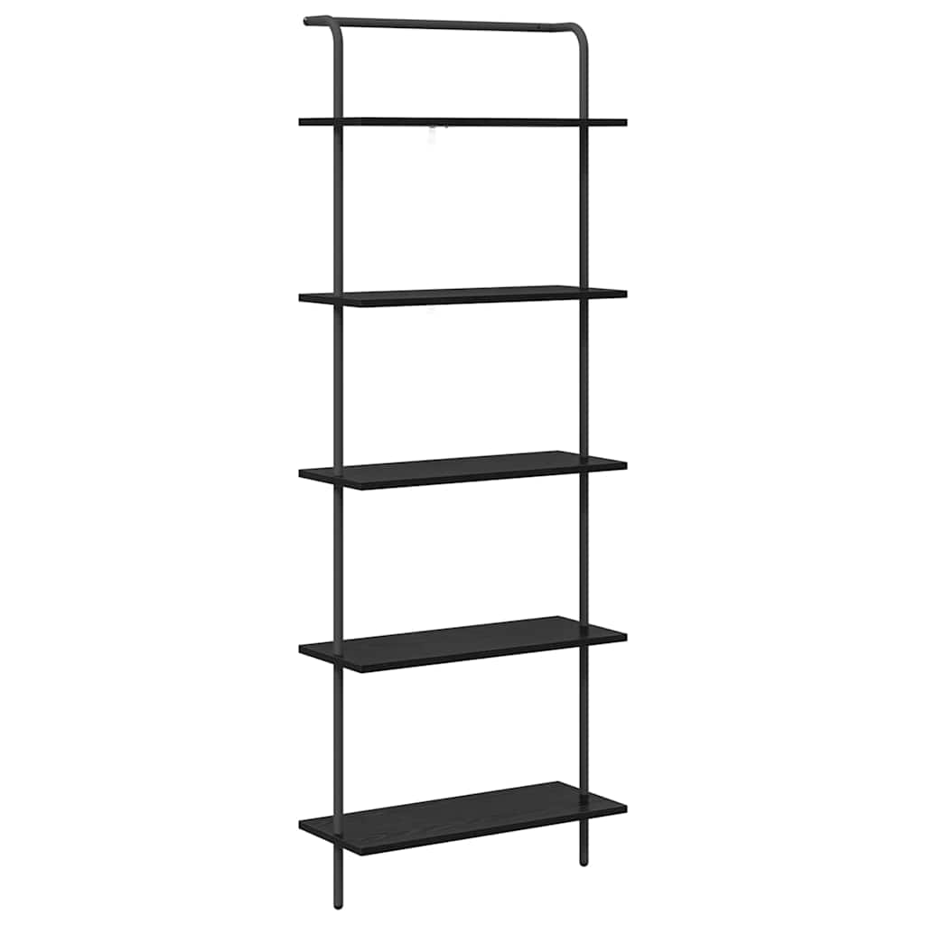 Könyvespolc Fekete tölgy 60 x 24 x 168 cm Faanyag