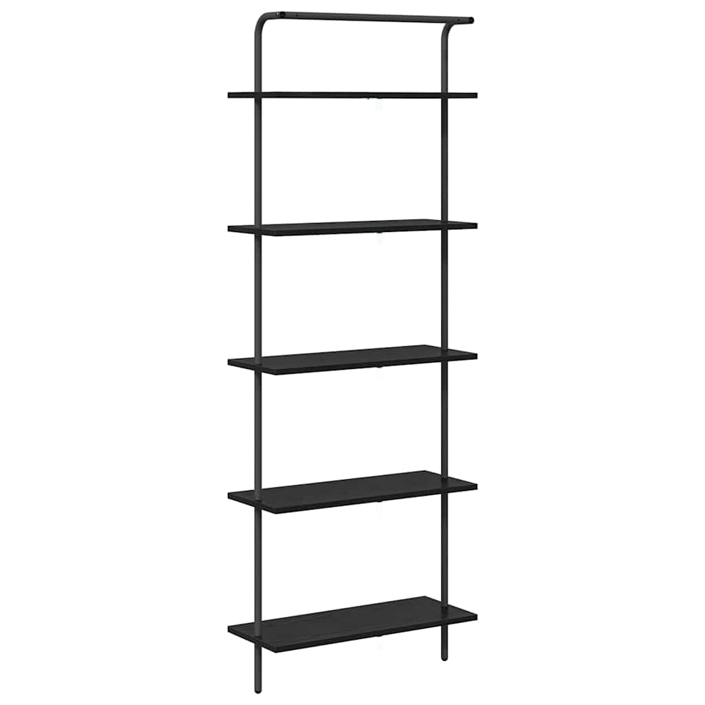 Könyvespolc Fekete tölgy 60 x 24 x 168 cm Faanyag