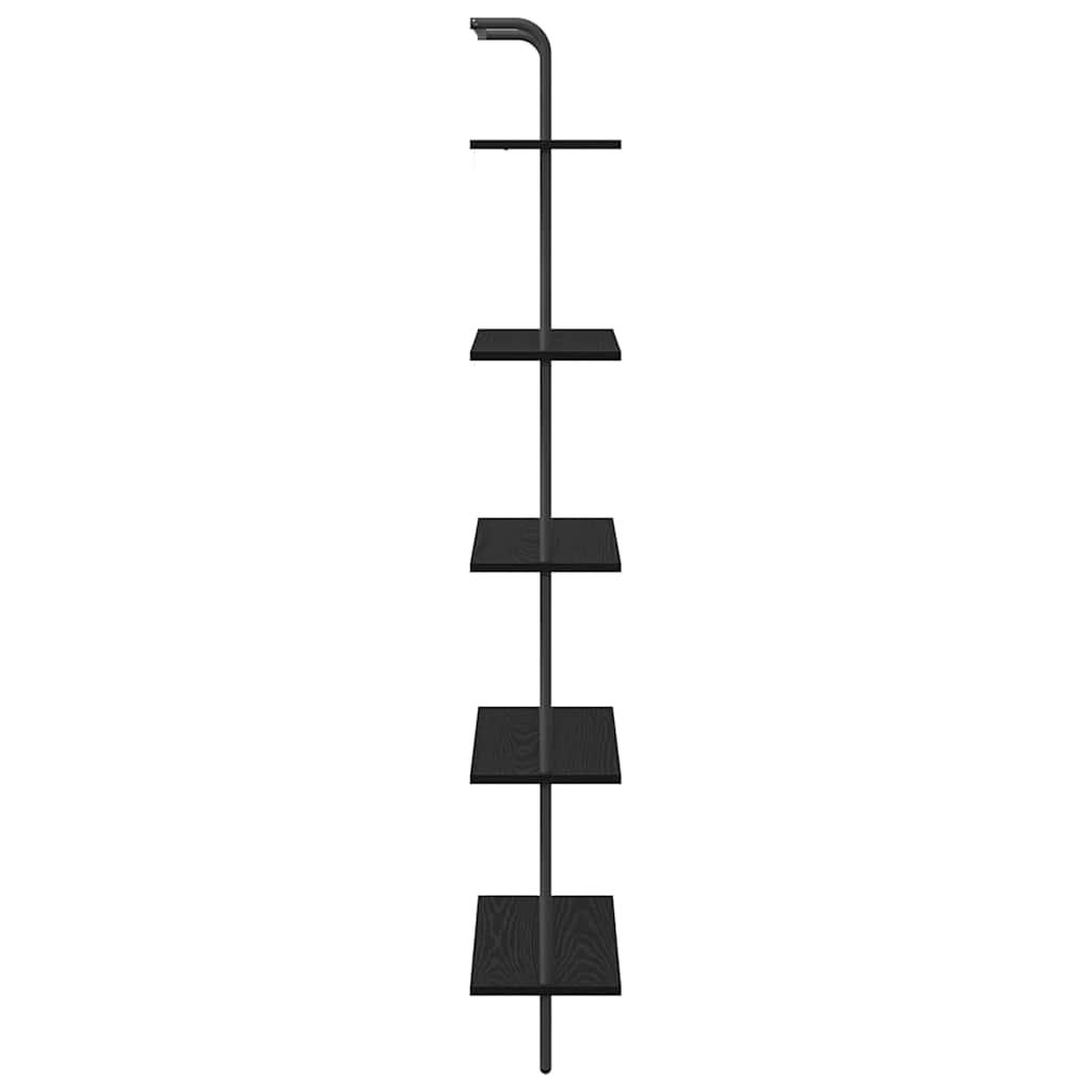Könyvespolc Fekete tölgy 60 x 24 x 168 cm Faanyag