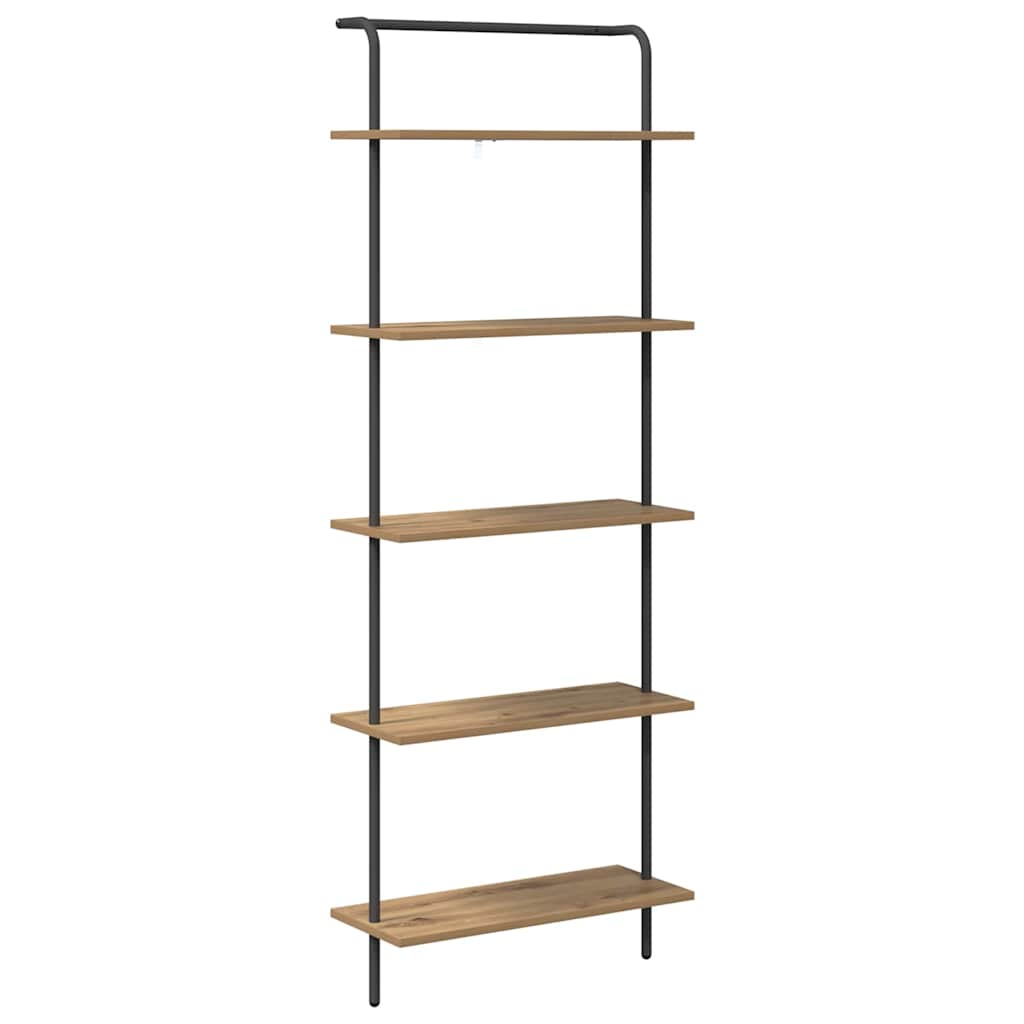 Könyvespolc 5 szintes 60 x 24 x 168 cm Szerelt fa Artisan tölgy