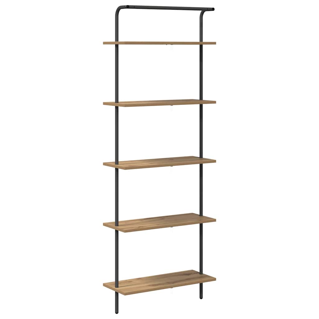 Könyvespolc 5 szintes 60 x 24 x 168 cm Szerelt fa Artisan tölgy
