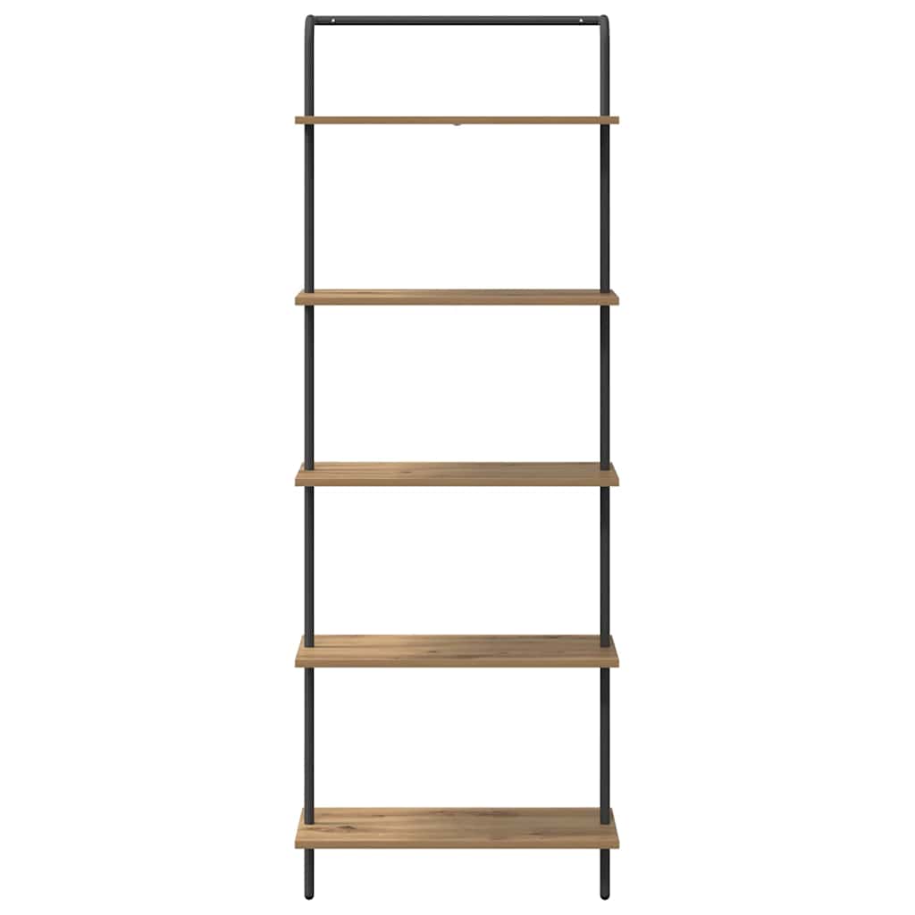 Könyvespolc 5 szintes 60 x 24 x 168 cm Szerelt fa Artisan tölgy