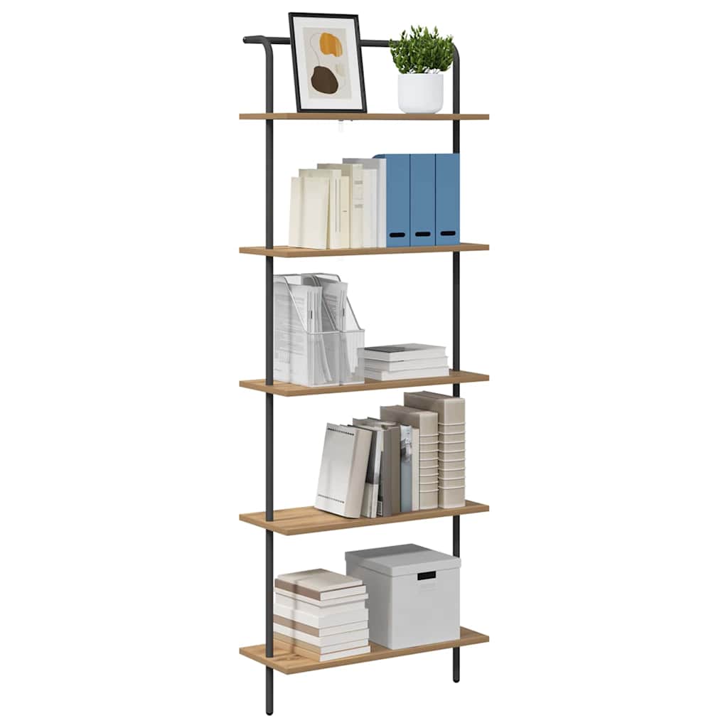 Könyvespolc 5 szintes 60 x 24 x 168 cm Szerelt fa Artisan tölgy