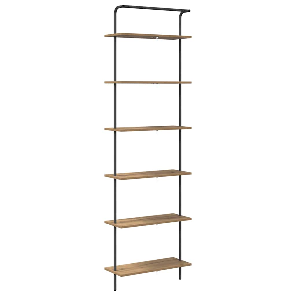 Könyvespolc 6 szintes 60 x 24 x 203 cm Faanyag Artisan tölgy