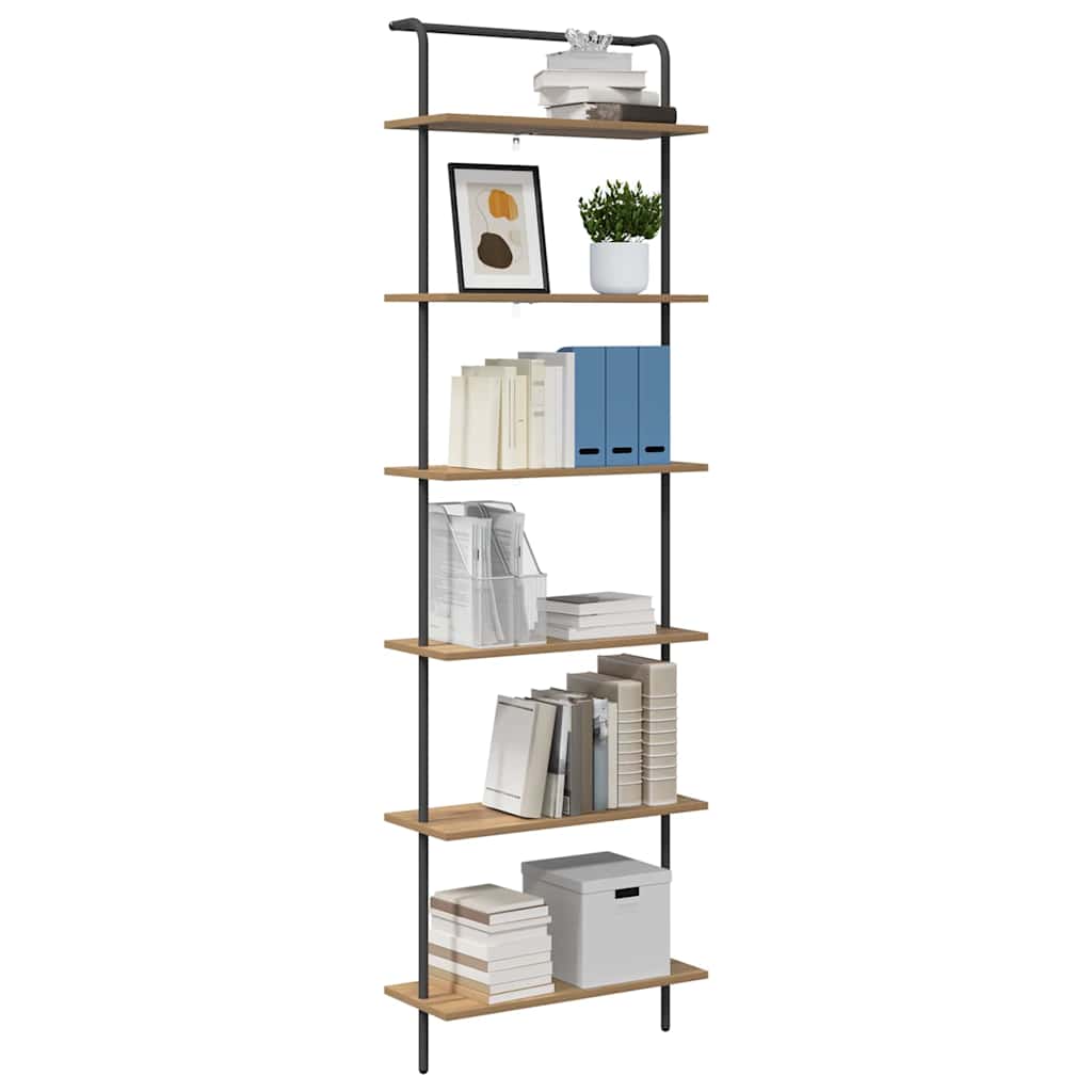 Könyvespolc 6 szintes 60 x 24 x 203 cm Faanyag Artisan tölgy