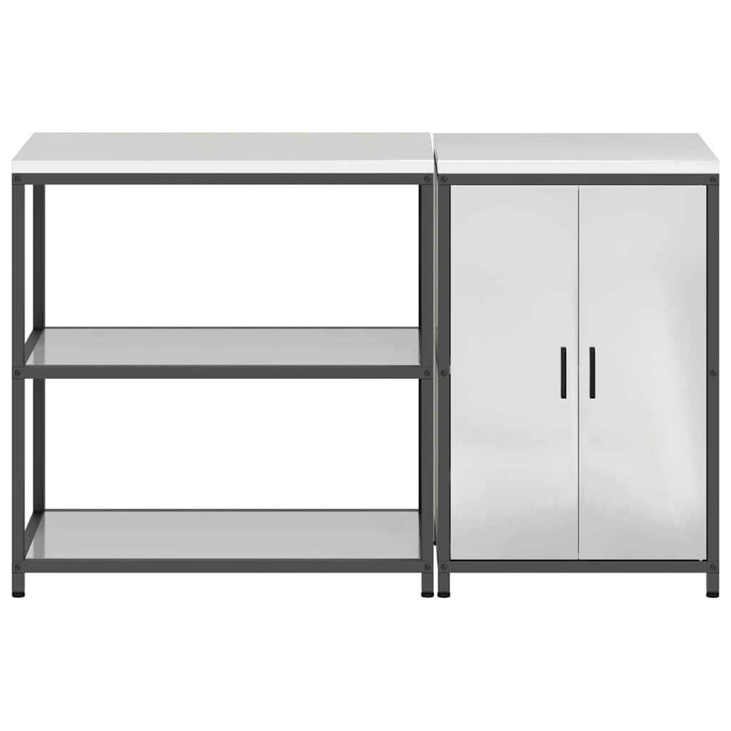 Konyhai Tároló Készlet HATTEM 2 pcs Ezüst Horganyzott Acél