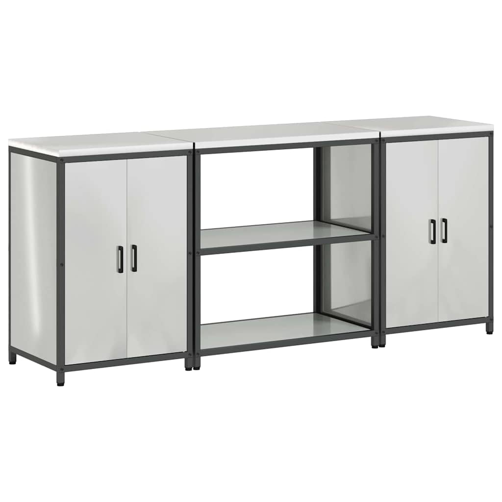 Konyhai Tároló Készlet HATTEM 3 pcs Ezüst Horganyzott Acél