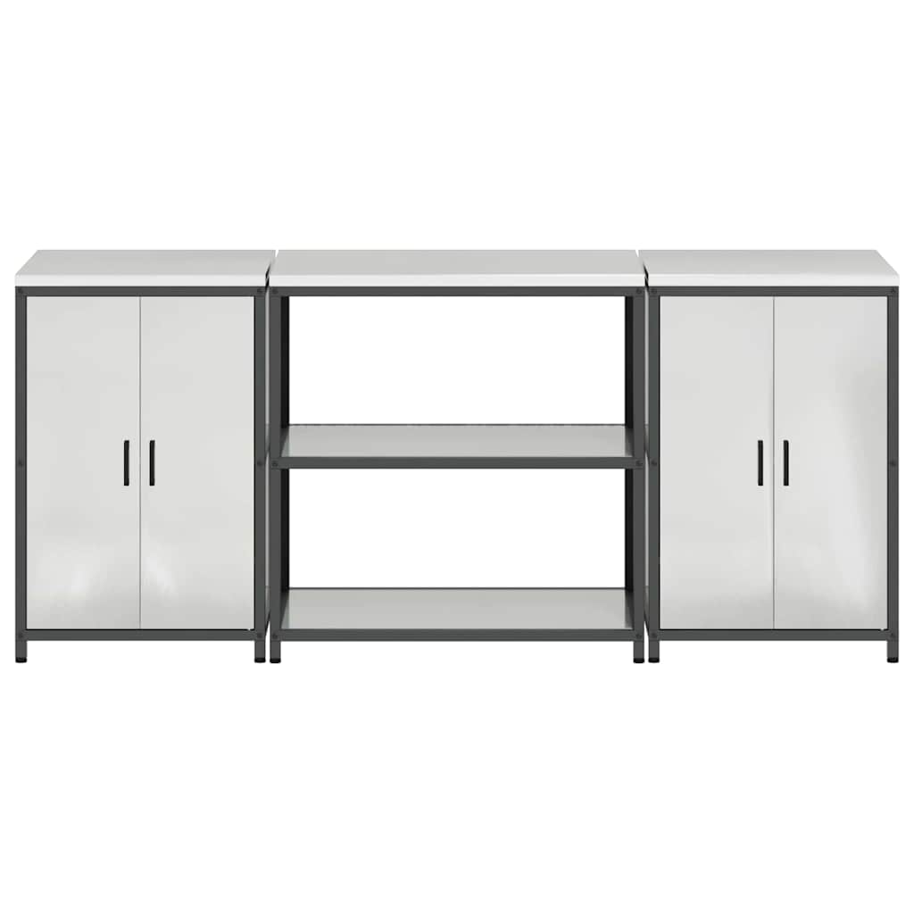 Konyhai Tároló Készlet HATTEM 3 pcs Ezüst Horganyzott Acél