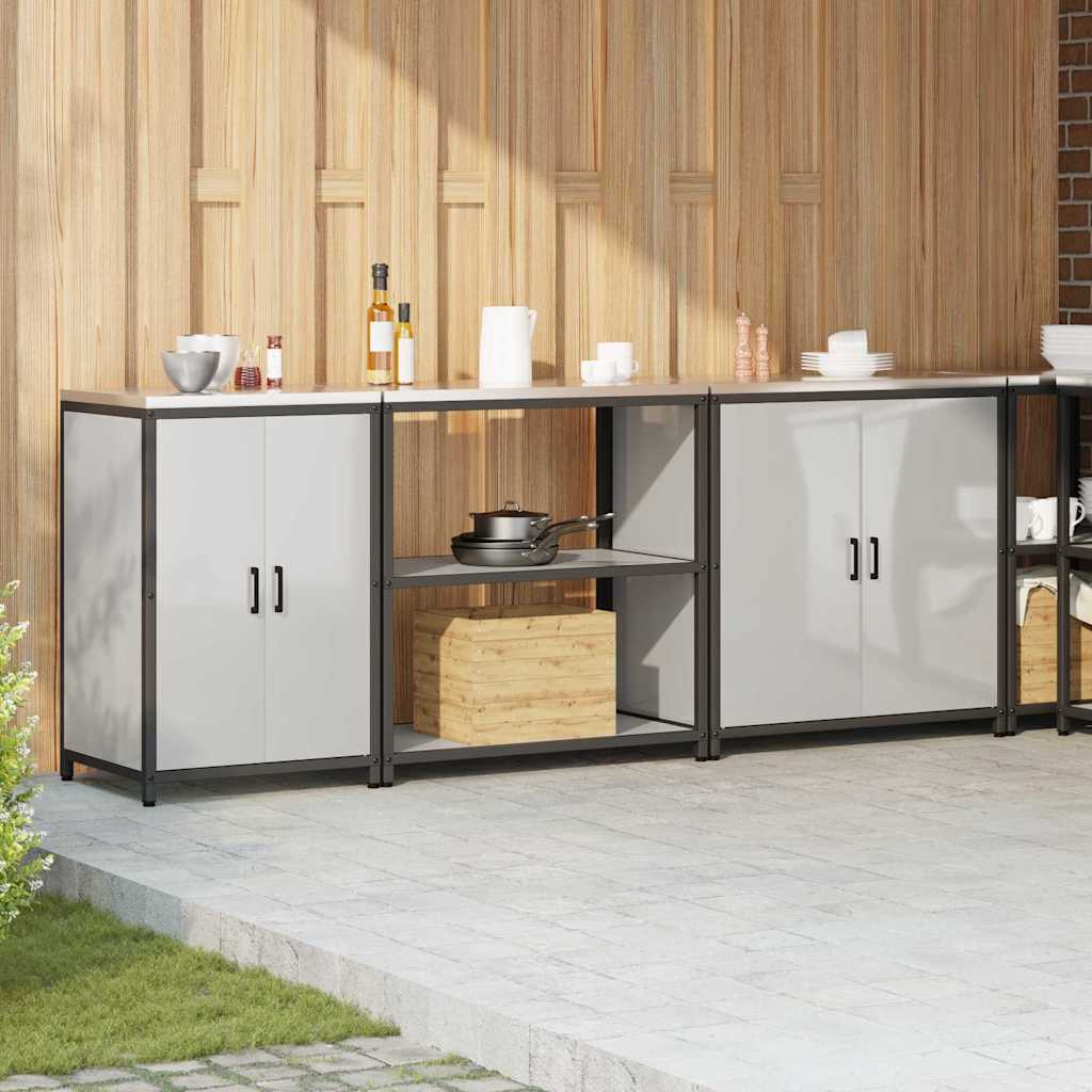 Konyhai Tároló Készlet HATTEM 3 pcs Ezüst Horganyzott Acél