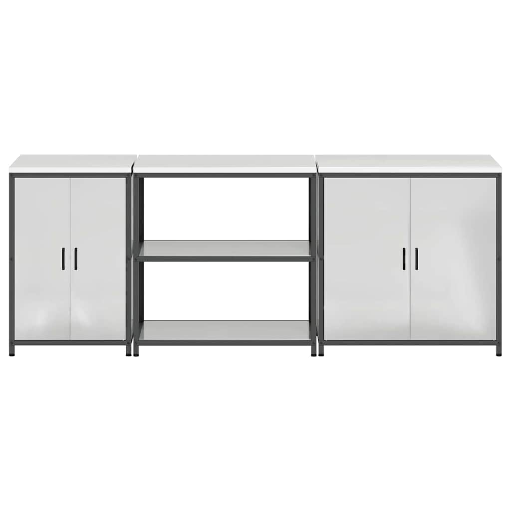 Konyhai Tároló Készlet HATTEM 3 pcs Ezüst Horganyzott Acél