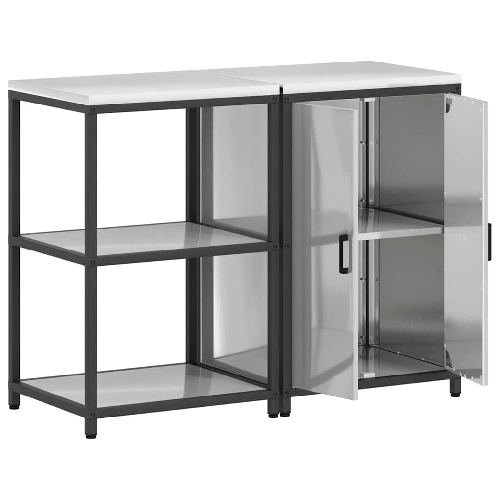 Konyhai Tároló Készlet HATTEM 2 pcs Ezüst Horganyzott Acél
