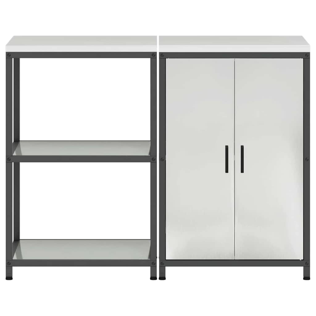 Konyhai Tároló Készlet HATTEM 2 pcs Ezüst Horganyzott Acél