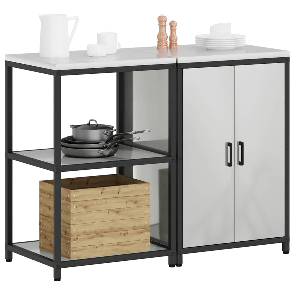 Konyhai Tároló Készlet HATTEM 2 pcs Ezüst Horganyzott Acél