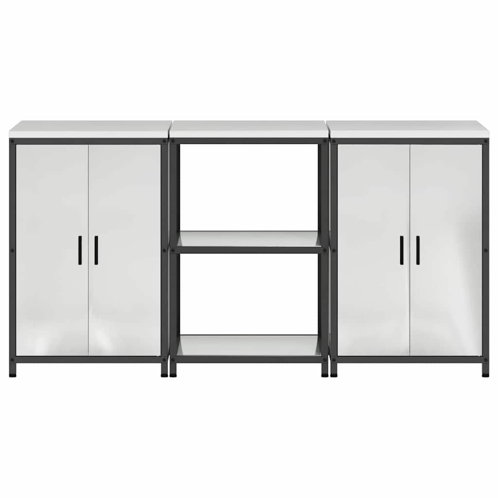 Konyhai Tároló Készlet HATTEM 3 pcs Ezüst Horganyzott Acél