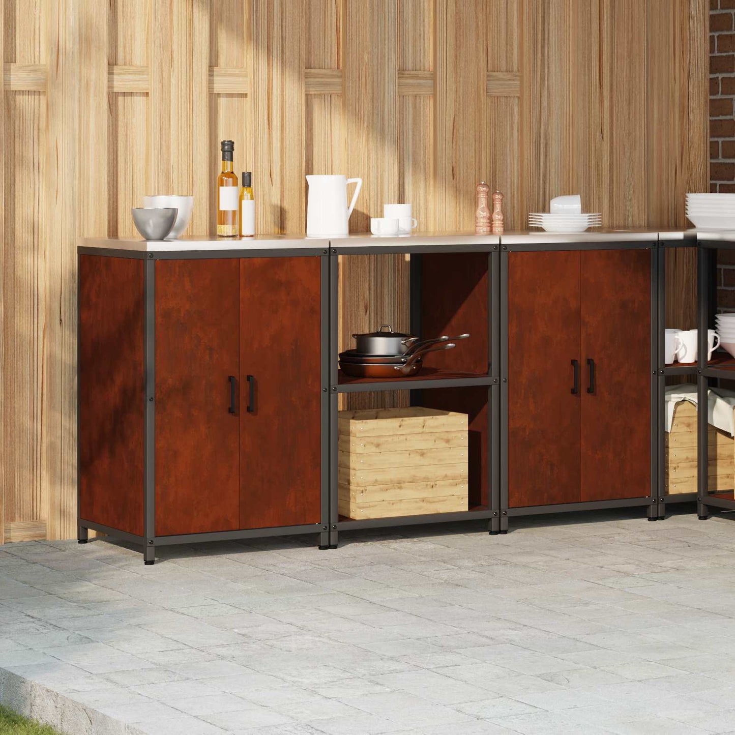 Konyhai Tároló Készlet HATTEM 3 pcs Rozsdás Acél