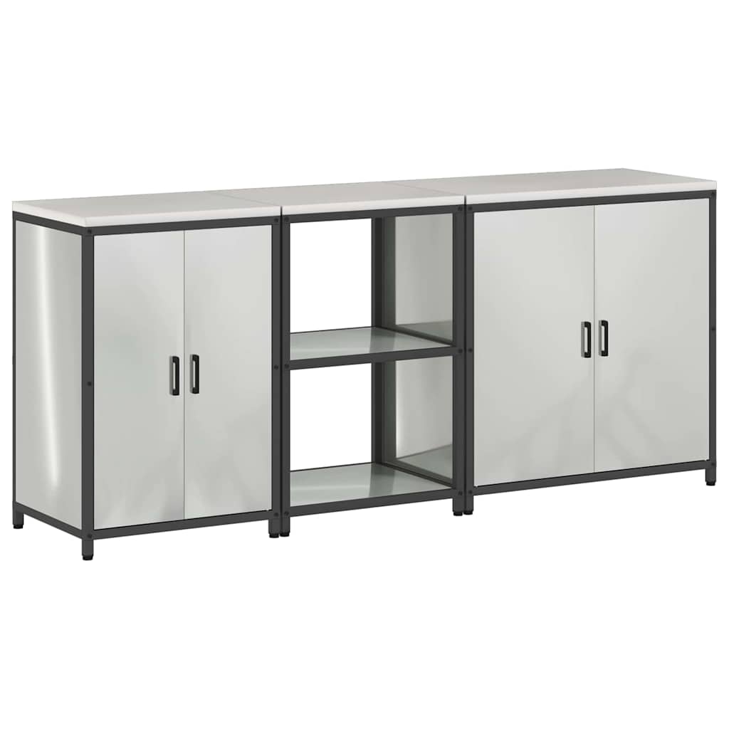 Konyhai Tároló Készlet HATTEM 3 pcs Ezüst Horganyzott Acél
