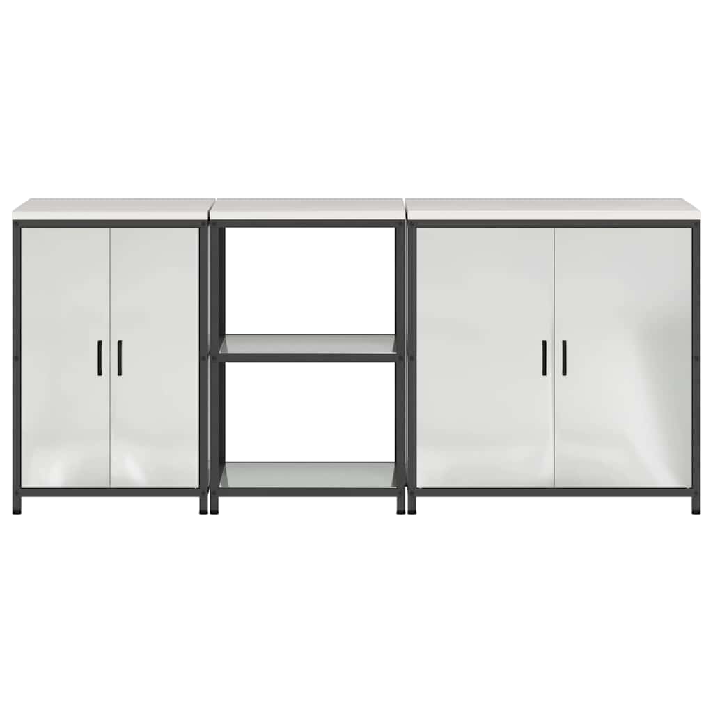 Konyhai Tároló Készlet HATTEM 3 pcs Ezüst Horganyzott Acél