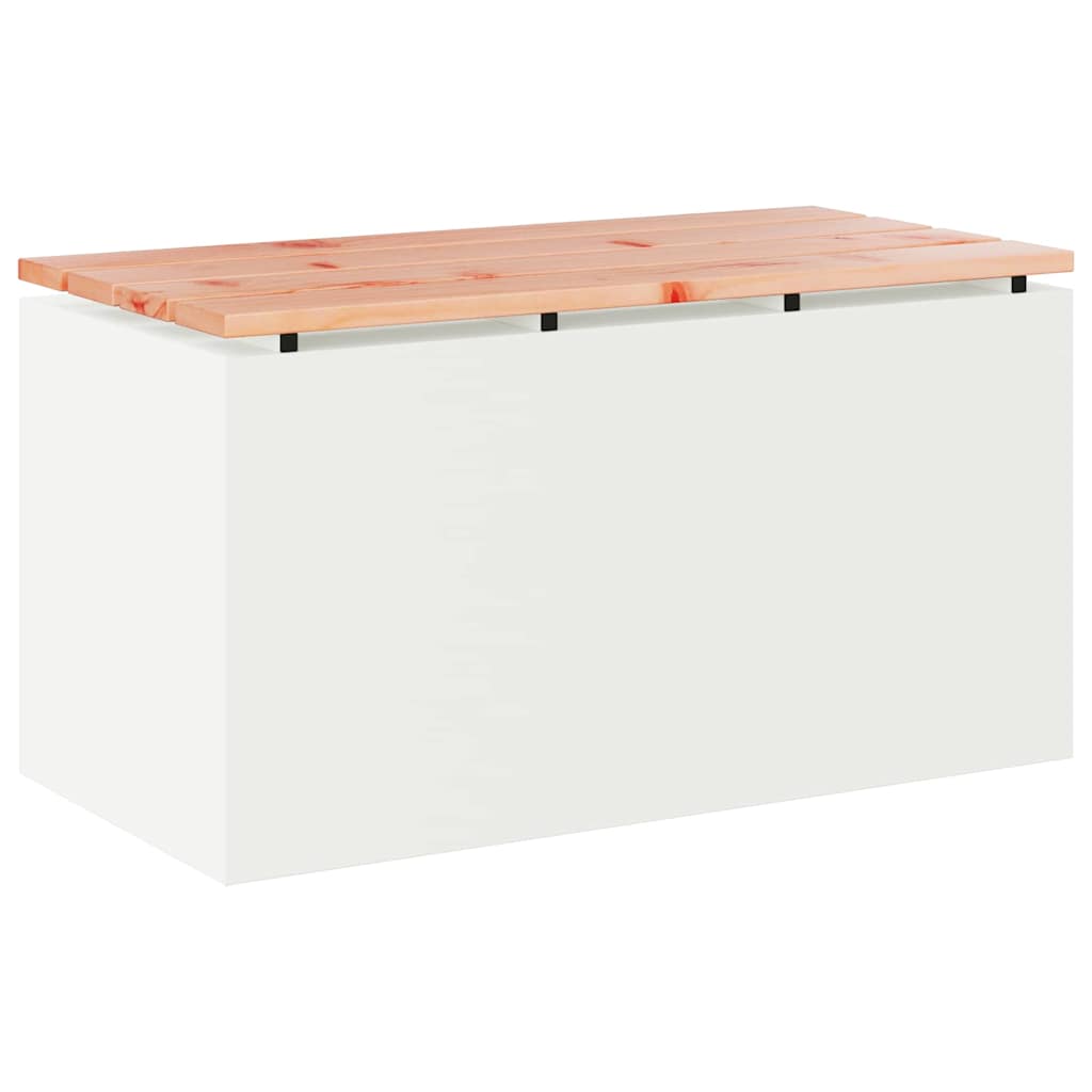 Kerti pad Fehér 80 x 40 x 43 cm Acél