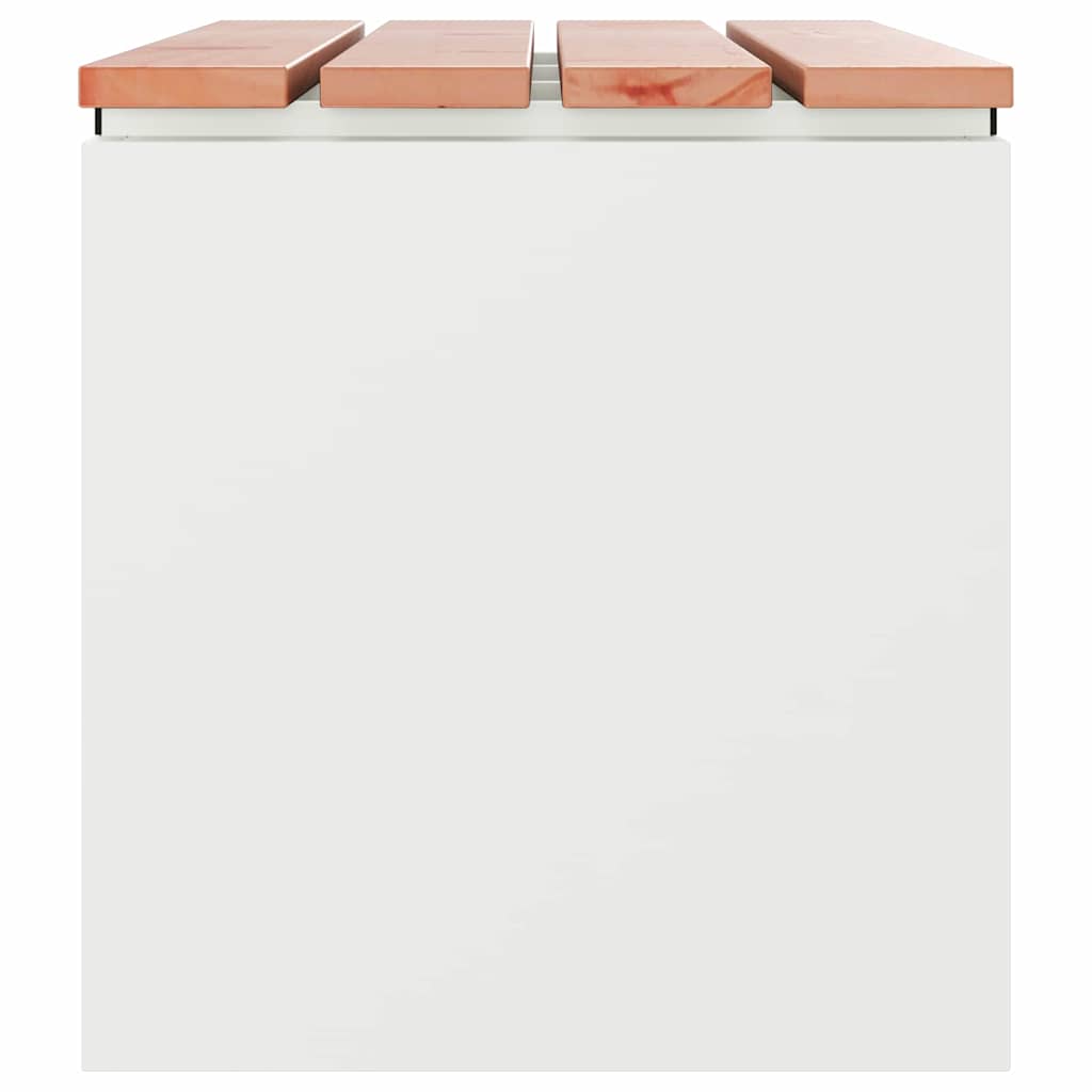 Kerti pad Fehér 80 x 40 x 43 cm Acél