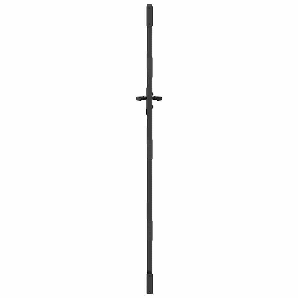 Kerti kapu zárral Fekete 85 x 175 cm Porszórt Acél