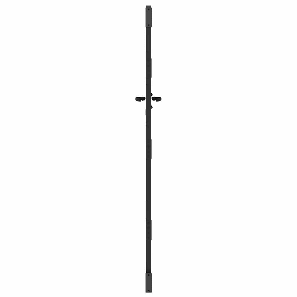 Kerti kapu 85 x 175 cm Porszórt Acél Fekete Zárolható
