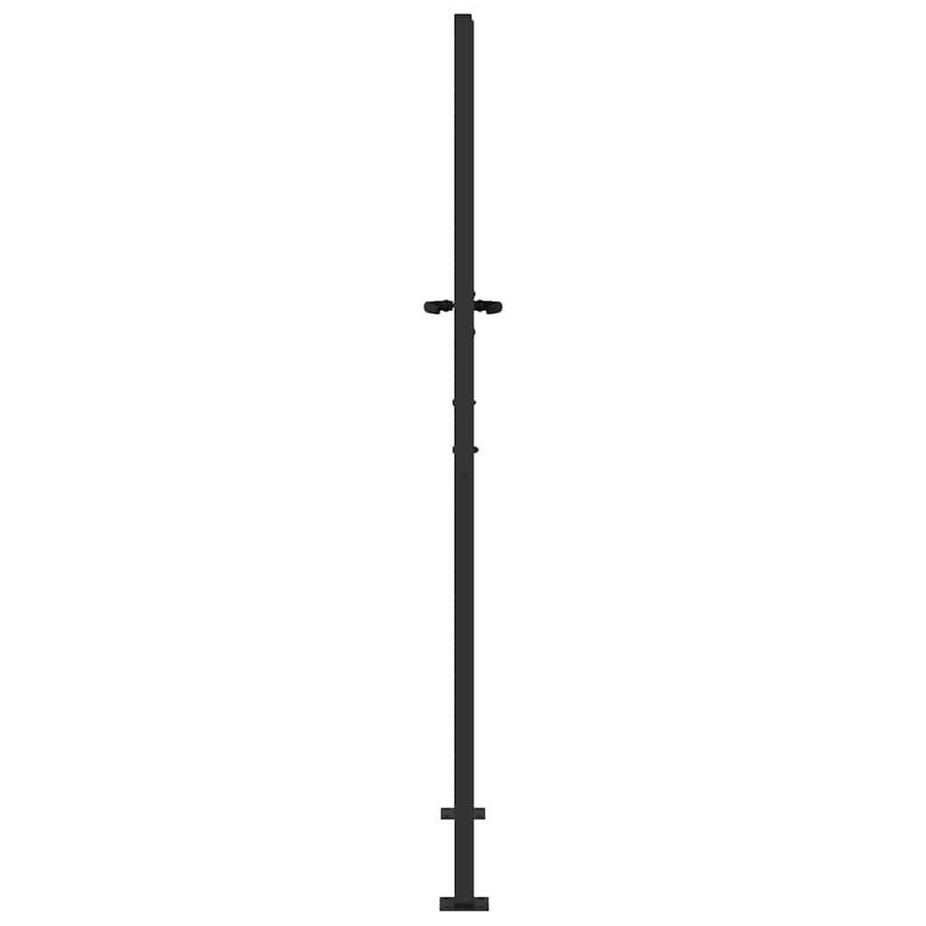 Kerti kapu 110 x 180 cm Porszórt acél Fekete Zárolható