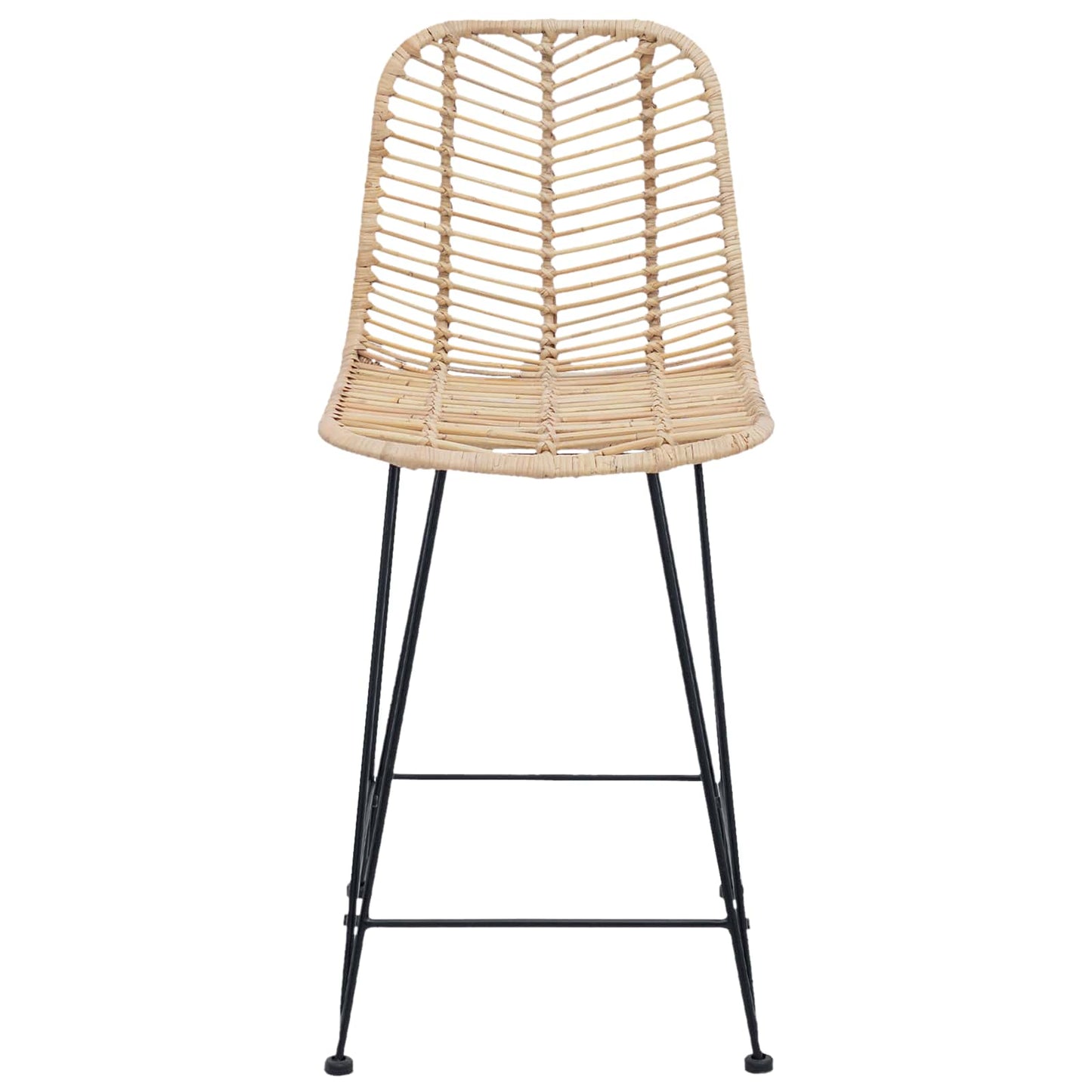 Bárszék 2 pcs 44,5 x 54,5 x 97,5 cm Rattan és Vas