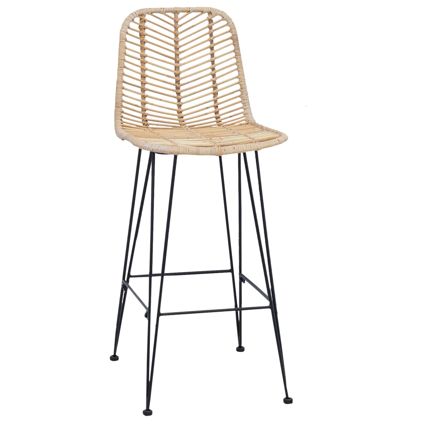 Bárszék 2 pcs 44 x 52 x 111 cm Rattan és Vas