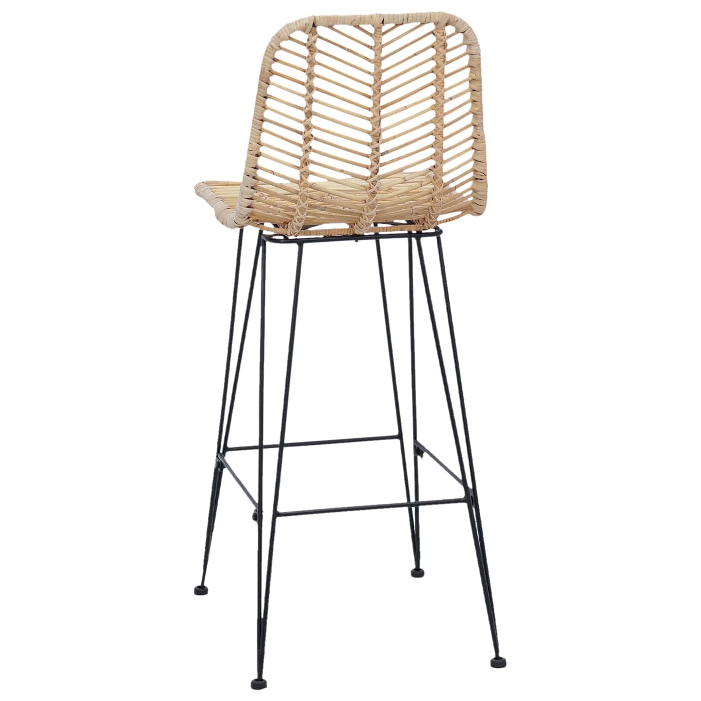 Bárszék 2 pcs 44 x 52 x 111 cm Rattan és Vas