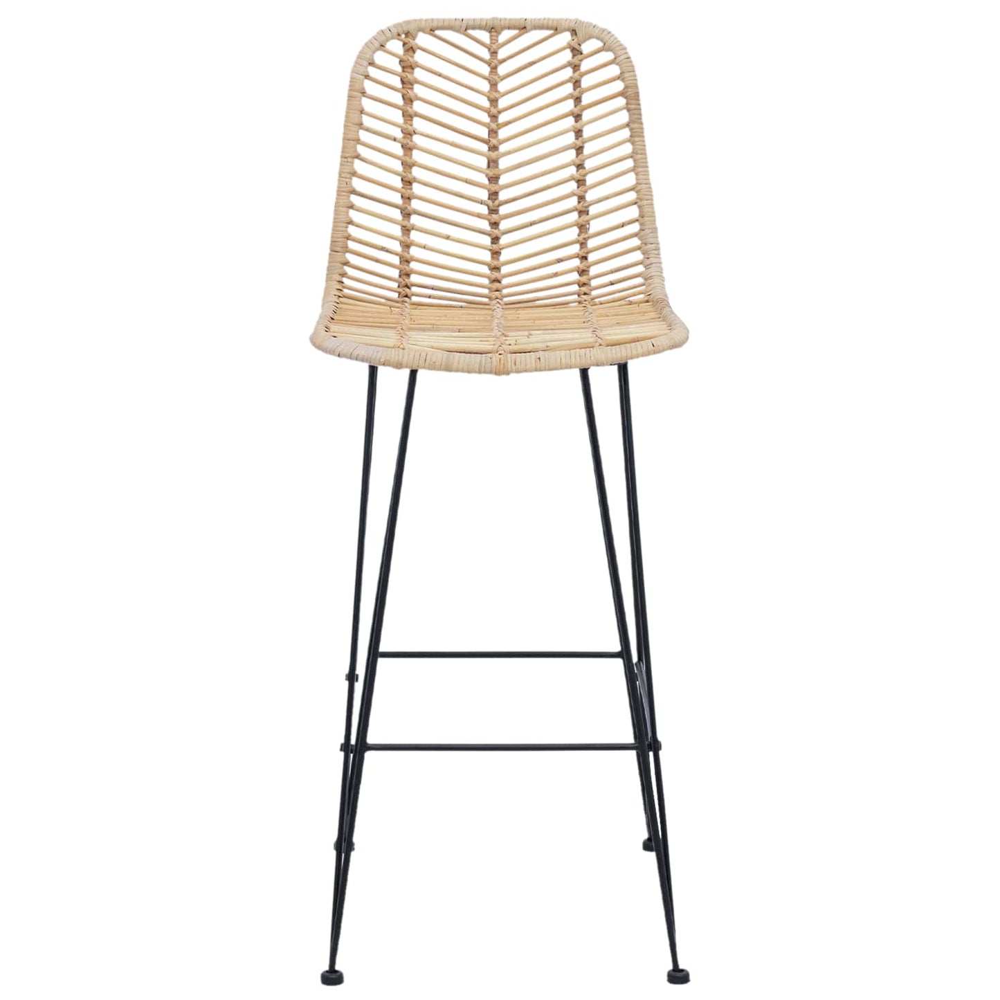 Bárszék 2 pcs 44 x 52 x 111 cm Rattan és Vas