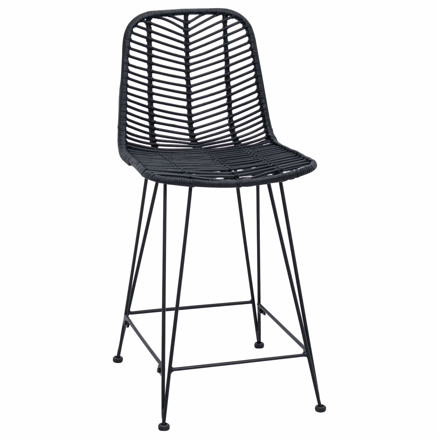 Bárszék 2 pcs 44,5 x 54,5 x 97,5 cm Rattan és Vas