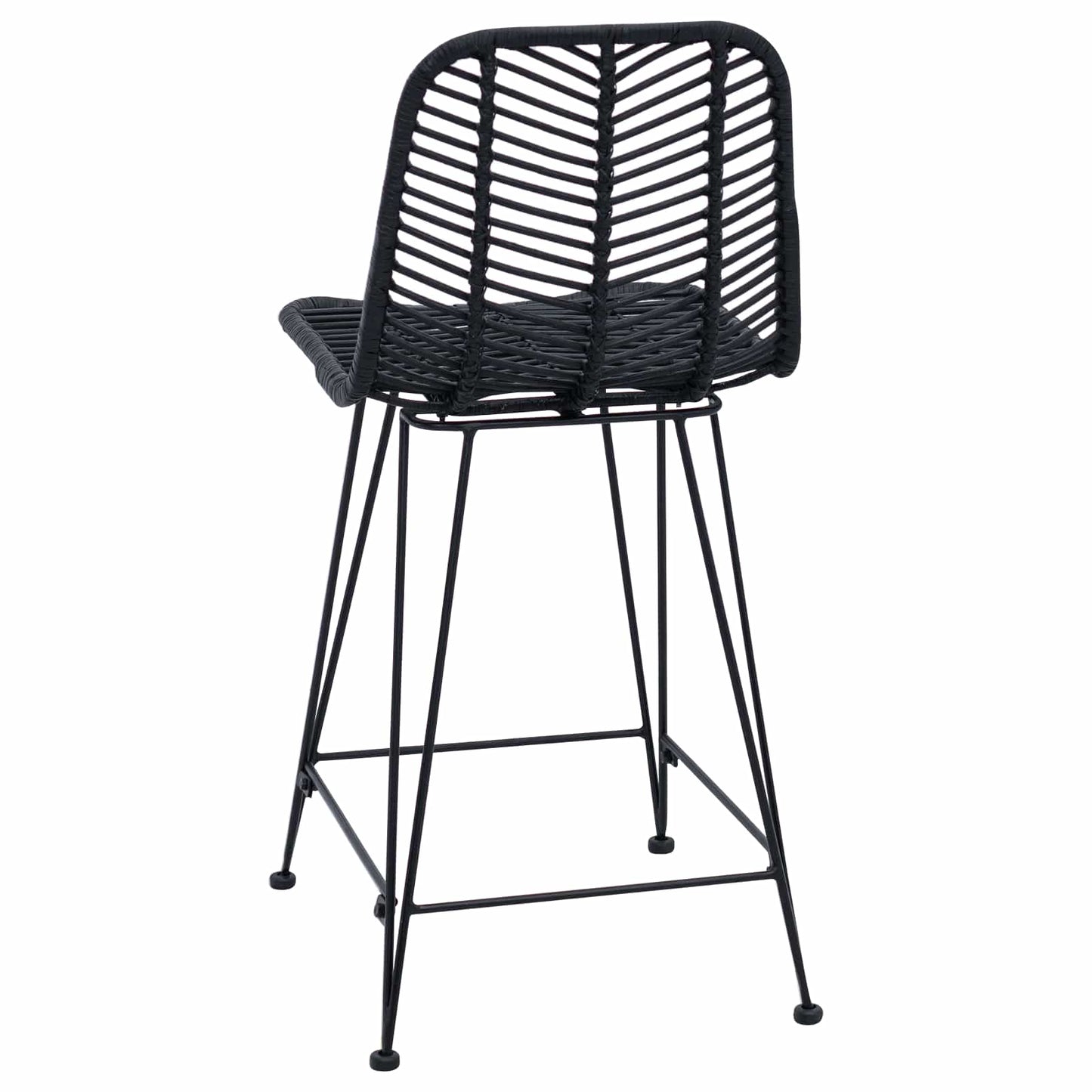 Bárszék 2 pcs 44,5 x 54,5 x 97,5 cm Rattan és Vas