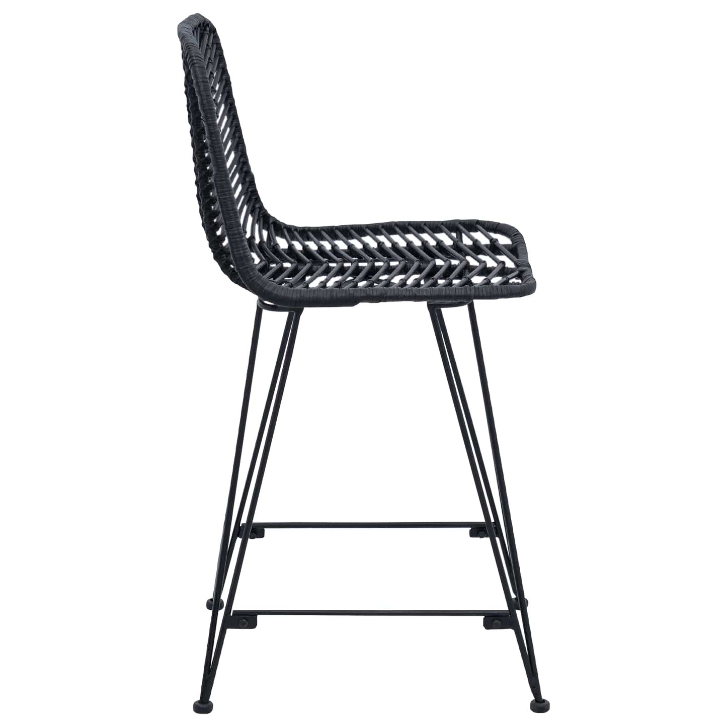 Bárszék 2 pcs 44,5 x 54,5 x 97,5 cm Rattan és Vas