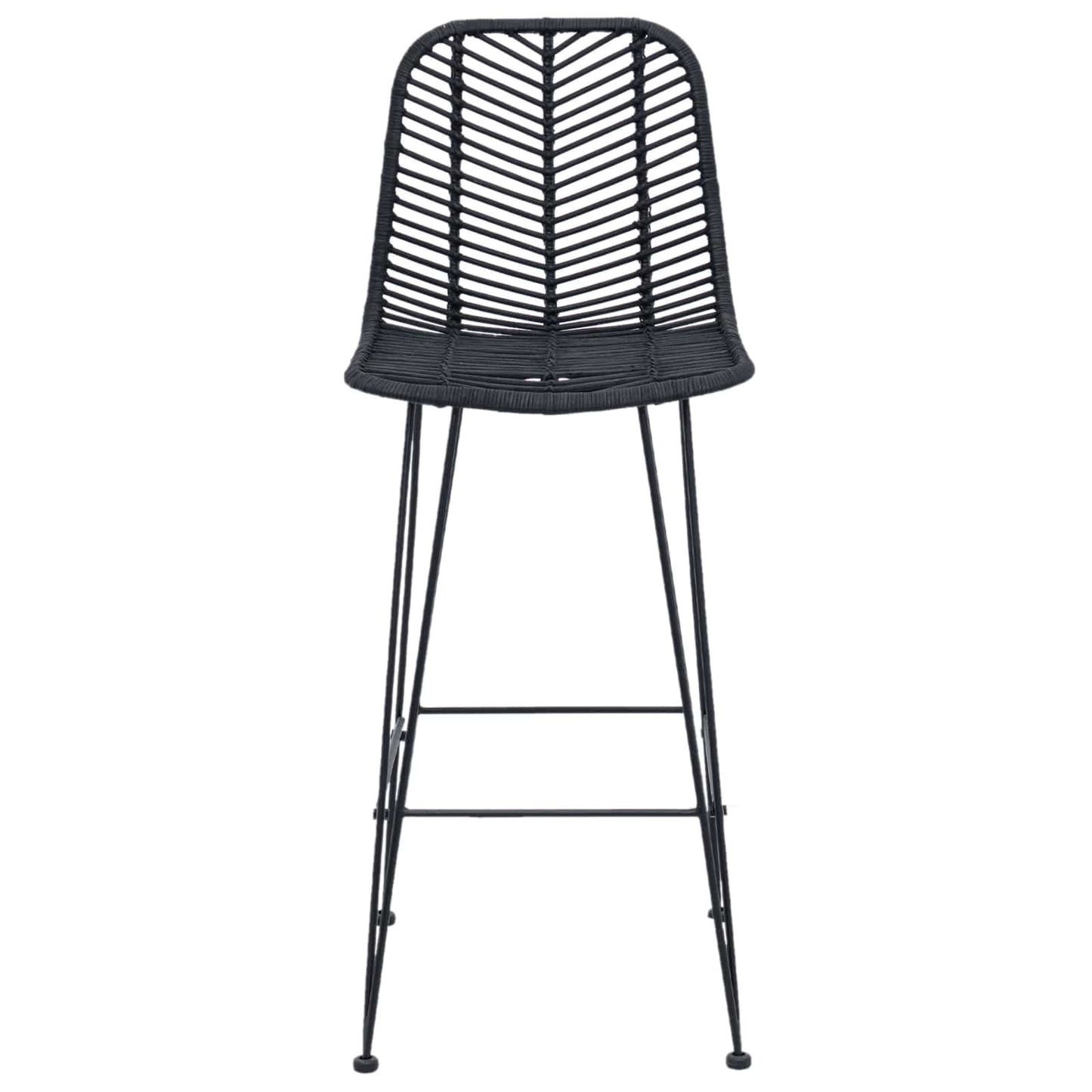 Bárszék 2 pcs 44 x 52 x 111 cm Rattan és Vas