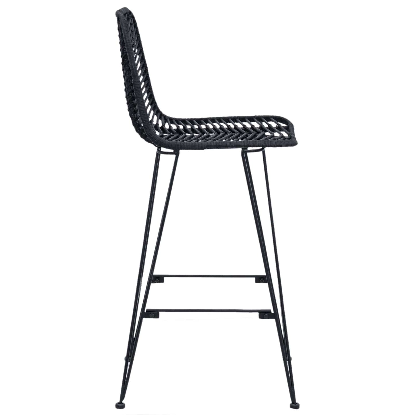 Bárszék 2 pcs 44 x 52 x 111 cm Rattan és Vas