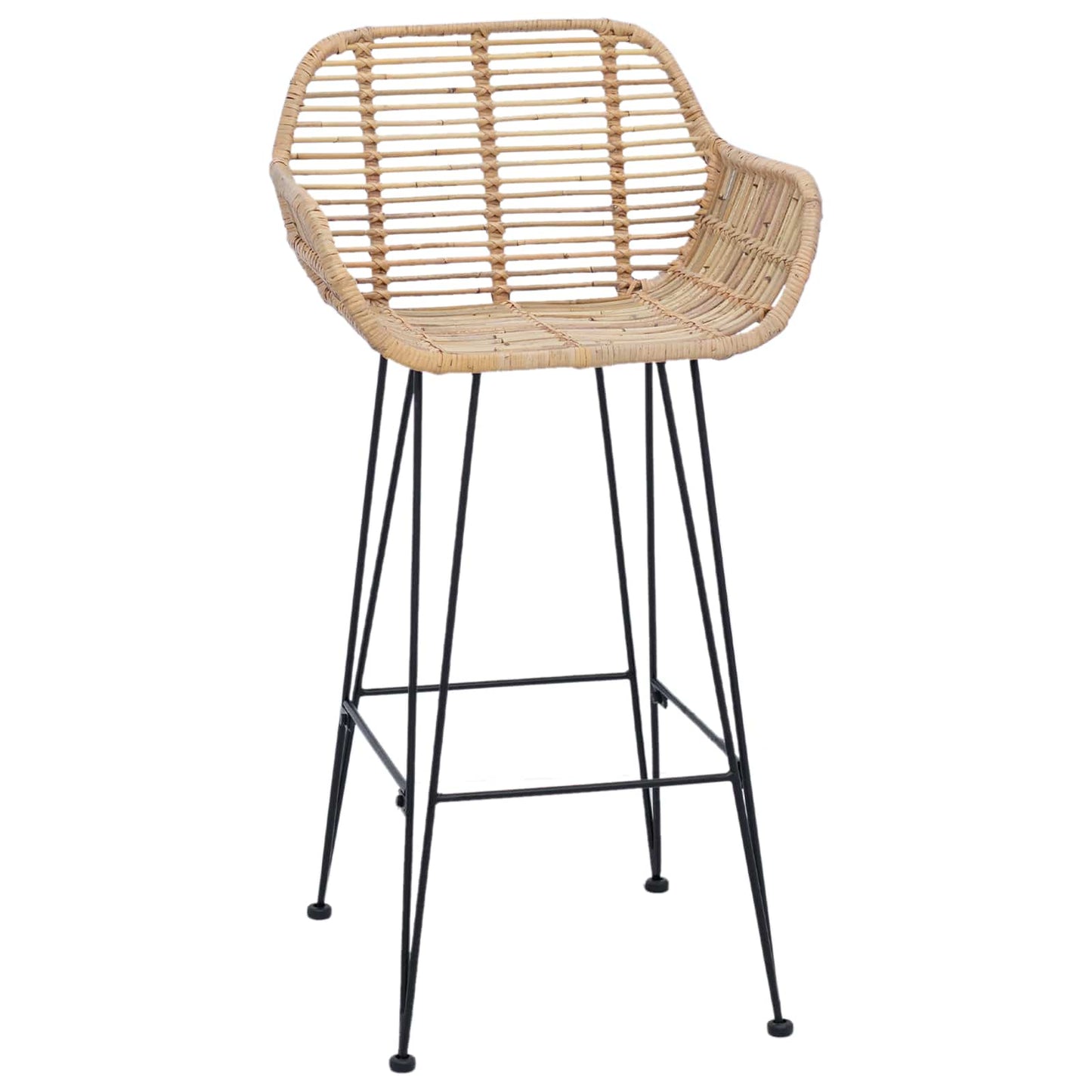 Bárszék 2 pcs 55 x 52 x 92 cm Rattan és Vas