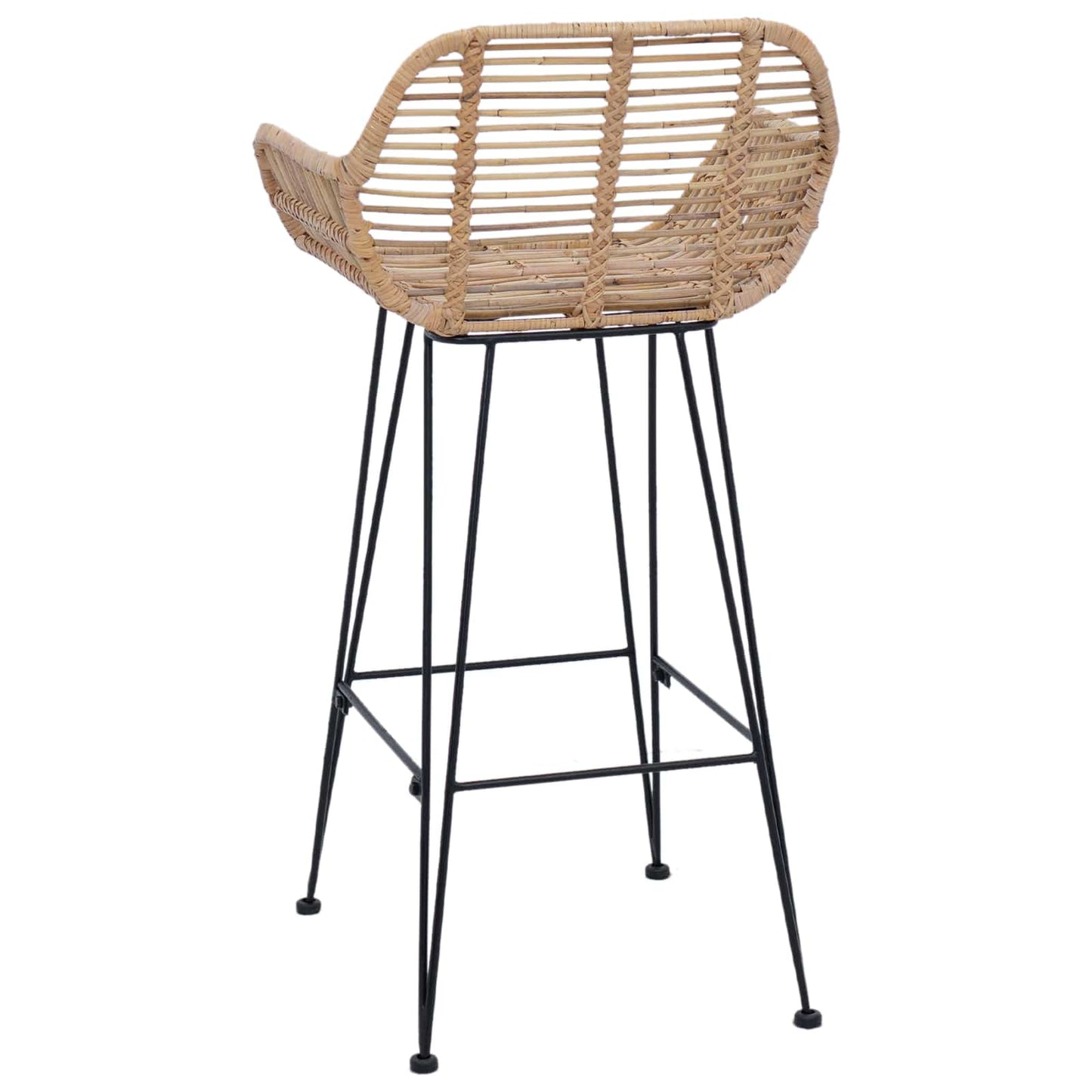 Bárszék 2 pcs 55 x 52 x 92 cm Rattan és Vas
