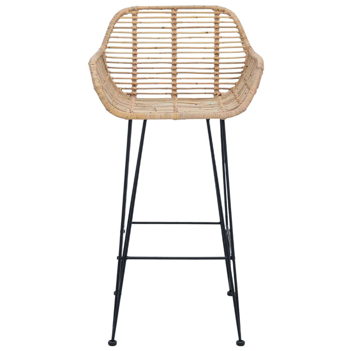 Bárszék 2 pcs 55 x 52 x 92 cm Rattan és Vas