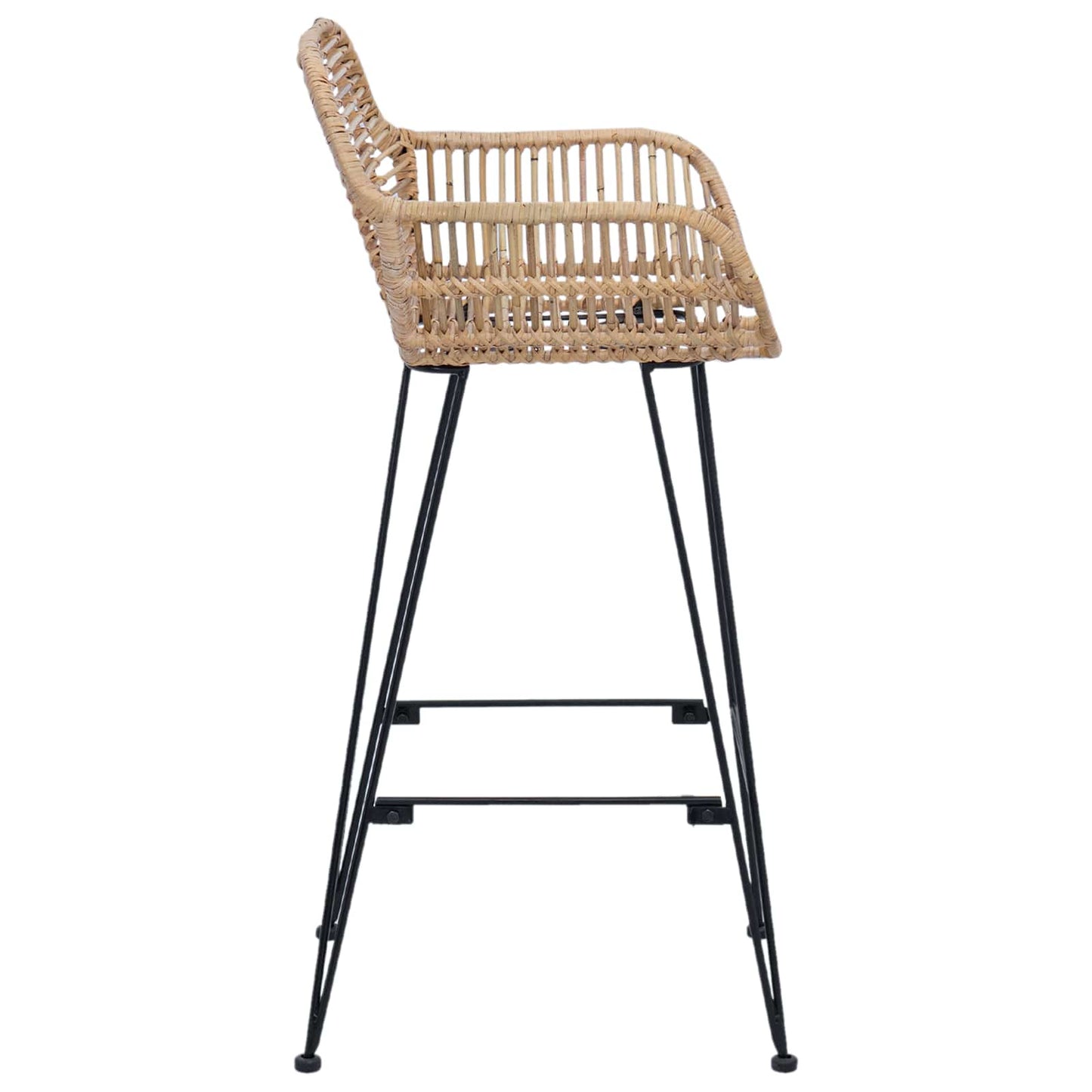 Bárszék 2 pcs 55 x 52 x 92 cm Rattan és Vas
