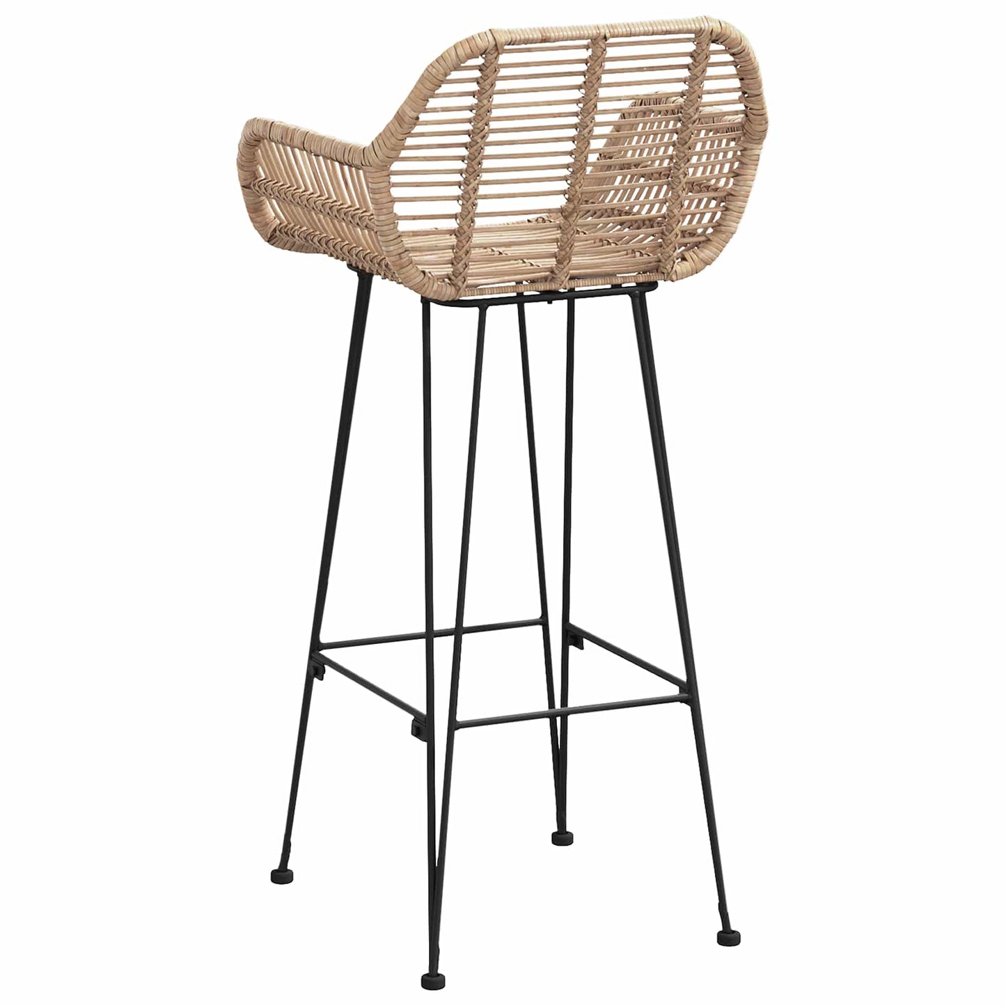 Bárszék 2 pcs 55 x 52 x 105 cm Rattan és Vas